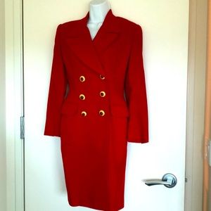 Gillian Wall crate double breasted coat dress. Fully lined. Dry clean.